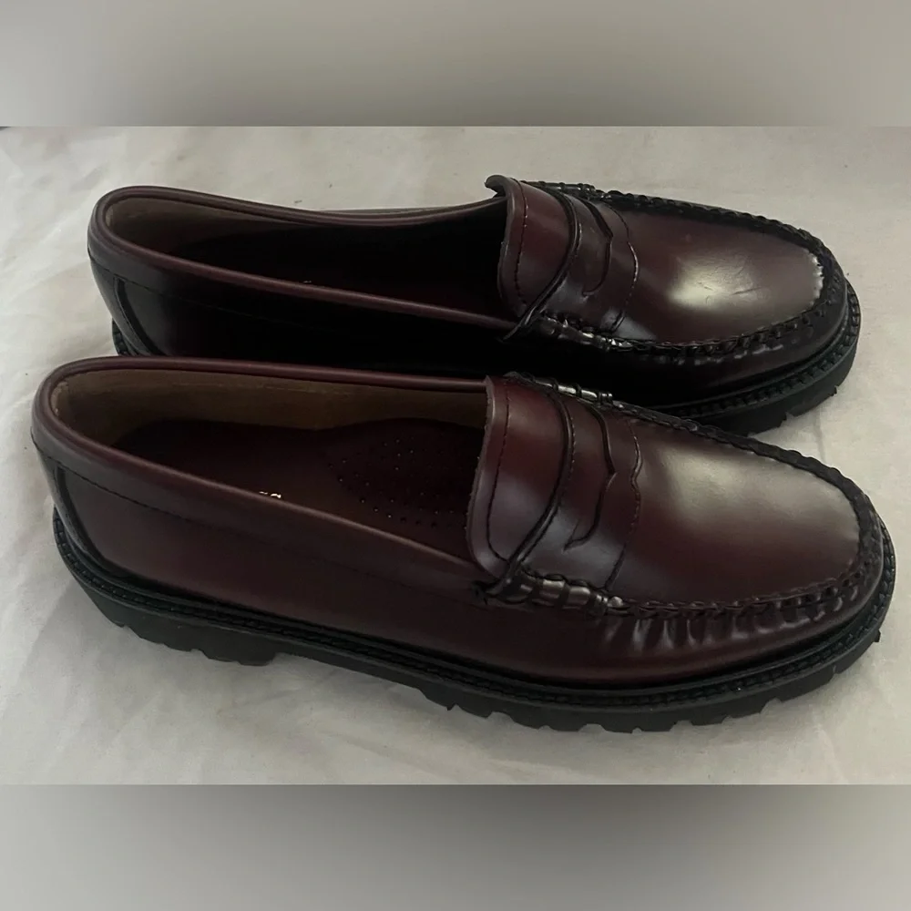 G.H. Bass WEEJUNS WOMENS WINE LEATHER Slip-On Loafers SHOES 7.5 $185 - Picture 5 of 15